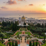 The Shrine of the Báb and the terraced gardens on Mount Carmel in Haifa.