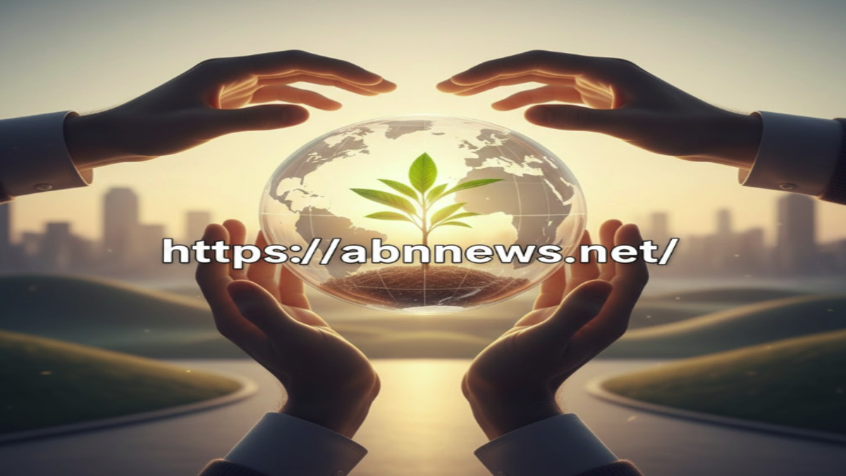 أيدي متنوعة تحمل كرة أرضية متوهجة تنمو بداخلها شجرة، ترمز للخير العام والوحدة العالمية.