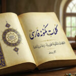 كتاب الكلمات المكنونة الفارسية مترجم للعربية مع زخارف فنية وخط فارسي عريق.