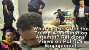 Security response in Washington after the Trump assassination attempt, exploring religious ethics in politics.