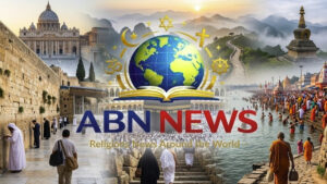 A collage of diverse religious journeys illustrating the guide comparing pilgrimage across world religions by ABN NEWS.