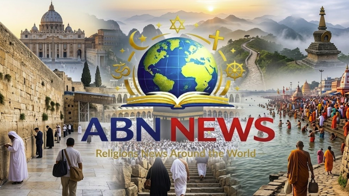 A collage of diverse religious journeys illustrating the guide comparing pilgrimage across world religions by ABN NEWS.