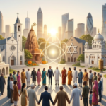 Concept of God Across Religions represented through symbols of major world religions