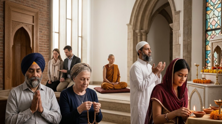 Why Do Religions Have Rituals? People participating in religious rituals