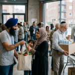 People from different religions working together to provide humanitarian aid