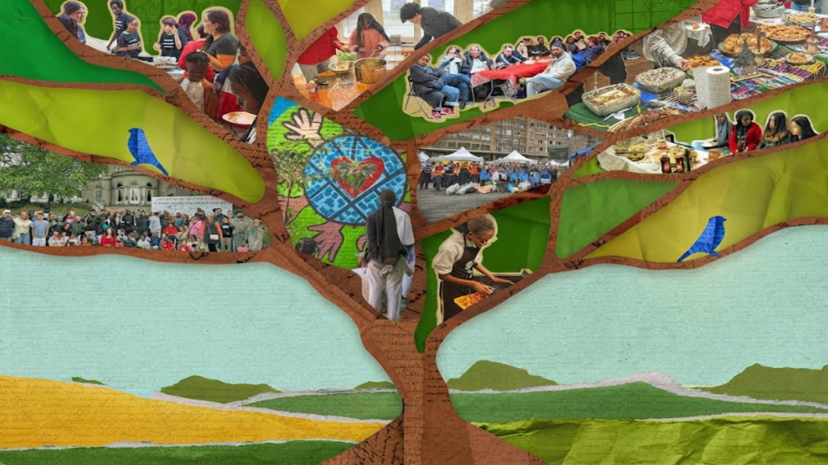 Young people preparing a community brunch in Matongé, Brussels