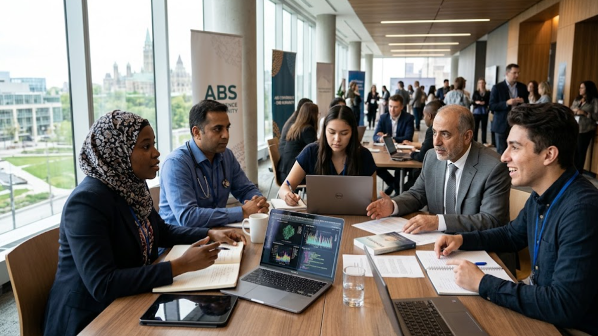 Researchers and academics discussing human oneness, healthcare, artificial intelligence and social justice at a Bahá’í studies conference.