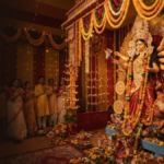 Navaratri 2026 celebration with Goddess Durga, diyas and traditional decorations