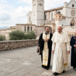 Pope Leo XIV and the Assisi Peace Gathering promoting interfaith dialogue and global peace.